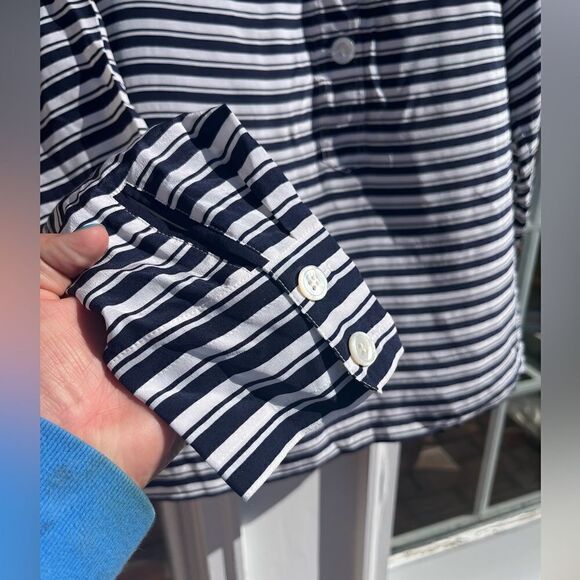 J Crew Striped Silk Tunic Blouse NWT - Picture 2 of 11